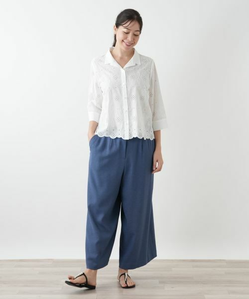 Leilian PLUS HOUSE / レリアンプラスハウス シャツ・ブラウス | カットワーク刺繍ブラウス【Leilian WHITE LABEL】 | 詳細1