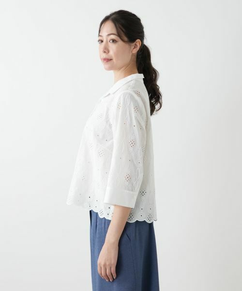 Leilian PLUS HOUSE / レリアンプラスハウス シャツ・ブラウス | カットワーク刺繍ブラウス【Leilian WHITE LABEL】 | 詳細5