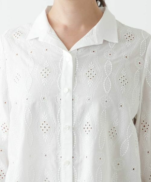 Leilian PLUS HOUSE / レリアンプラスハウス シャツ・ブラウス | カットワーク刺繍ブラウス【Leilian WHITE LABEL】 | 詳細7