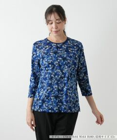 Leilian PLUS HOUSE / レリアンプラスハウス カットソー | プリントカットソー