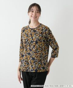 Leilian PLUS HOUSE / レリアンプラスハウス カットソー | プリントカットソー