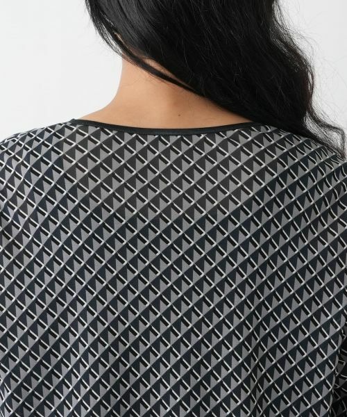 Leilian PLUS HOUSE / レリアンプラスハウス カットソー | 幾何学柄クルーネックカットソー | 詳細14