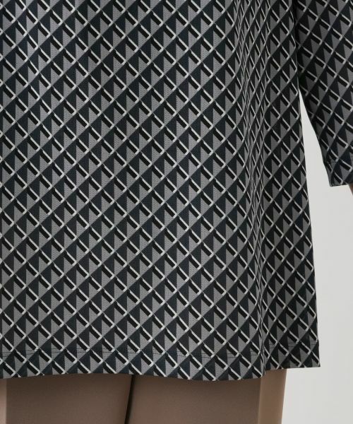 Leilian PLUS HOUSE / レリアンプラスハウス カットソー | 幾何学柄クルーネックカットソー | 詳細16