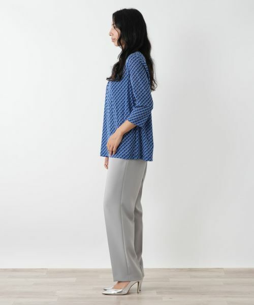 Leilian PLUS HOUSE / レリアンプラスハウス カットソー | 幾何学柄クルーネックカットソー | 詳細2