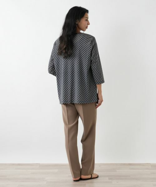 Leilian PLUS HOUSE / レリアンプラスハウス カットソー | 幾何学柄クルーネックカットソー | 詳細9