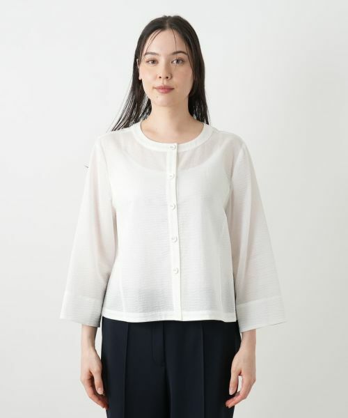 Leilian PLUS HOUSE / レリアンプラスハウス シャツ・ブラウス | 【店舗人気】クロップドブラウス【Leilian WHITE LABEL】 | 詳細11