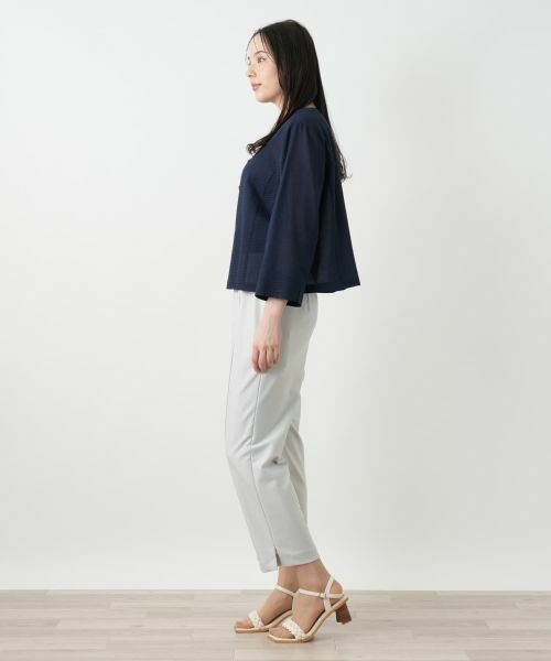 Leilian PLUS HOUSE / レリアンプラスハウス クロップドブラウス【Leilian WHITE LABEL】 クロップドブラウス【Leilian WHITE LABEL】 （シャツ・ブラウス