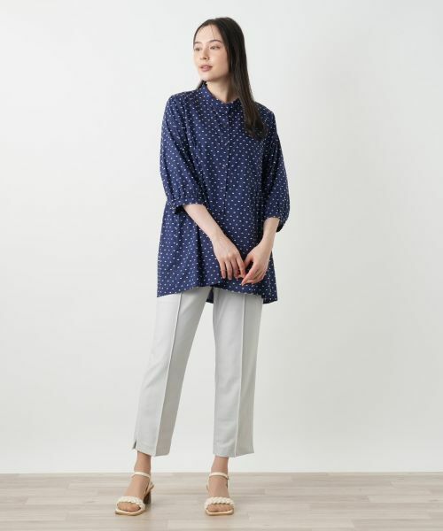 Leilian PLUS HOUSE / レリアンプラスハウス シャツ・ブラウス | 【店舗人気】スタンドカラーブラウス【Leilian WHITE LABEL】 | 詳細1