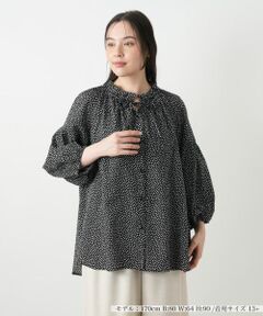 Leilian PLUS HOUSE / レリアンプラスハウス シャツ・ブラウス | プリントブラウス【Leilian WHITE LABEL】