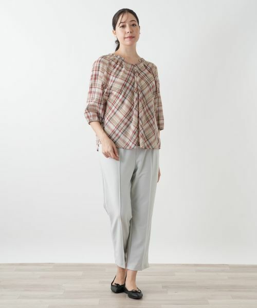 Leilian PLUS HOUSE / レリアンプラスハウス シャツ・ブラウス | チェックフレアブラウス | 詳細1