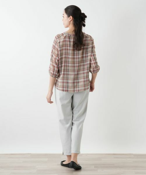 Leilian PLUS HOUSE / レリアンプラスハウス シャツ・ブラウス | チェックフレアブラウス | 詳細3