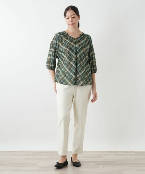 Leilian PLUS HOUSE / レリアンプラスハウス シャツ・ブラウス | チェックフレアブラウス | 詳細4