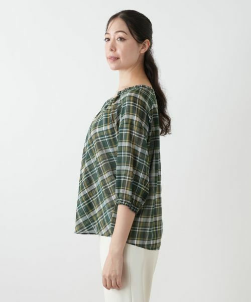 Leilian PLUS HOUSE / レリアンプラスハウス シャツ・ブラウス | チェックフレアブラウス | 詳細8