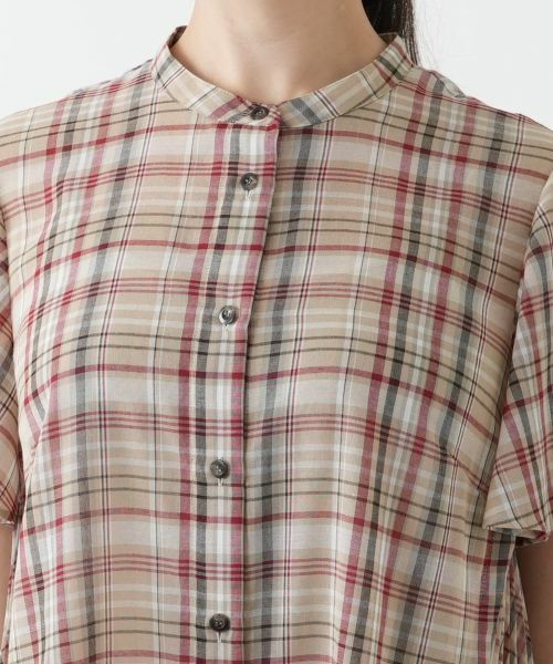 Leilian PLUS HOUSE / レリアンプラスハウス シャツ・ブラウス | プリーツ切替チェックブラウス | 詳細10