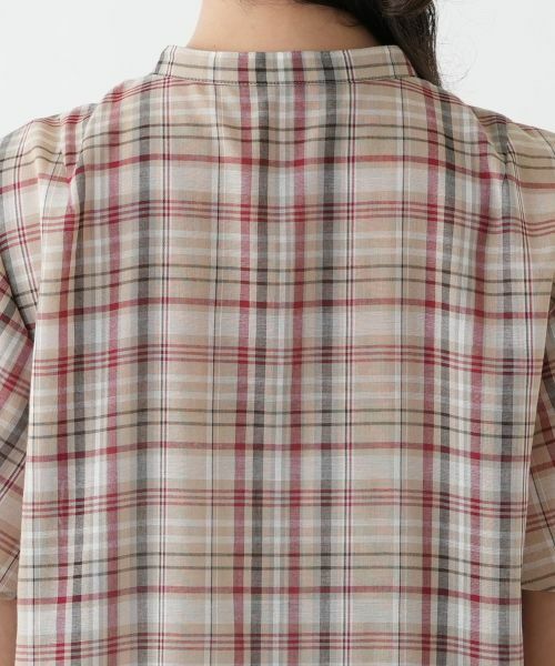 Leilian PLUS HOUSE / レリアンプラスハウス シャツ・ブラウス | プリーツ切替チェックブラウス | 詳細11