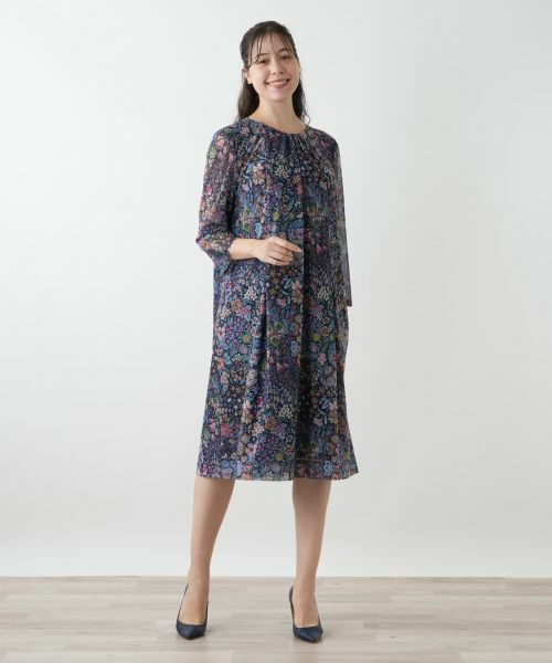 Leilian PLUS HOUSE / レリアンプラスハウス ドレス | プリントフレアワンピース【BINDA】 | 詳細4