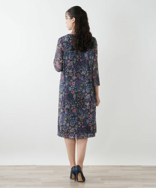 Leilian PLUS HOUSE / レリアンプラスハウス ドレス | プリントフレアワンピース【BINDA】 | 詳細6