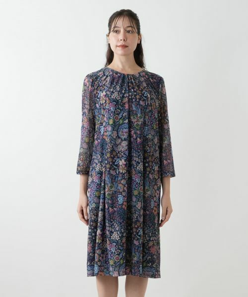 Leilian PLUS HOUSE / レリアンプラスハウス ドレス | プリントフレアワンピース【BINDA】 | 詳細7