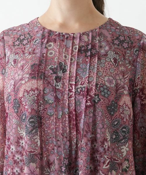 Leilian PLUS HOUSE / レリアンプラスハウス カットソー | プリントピンタックカットソー【BINDA】 | 詳細10