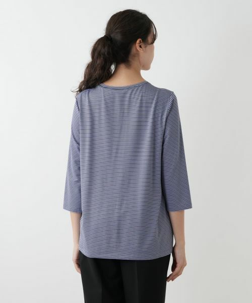 Leilian PLUS HOUSE / レリアンプラスハウス カットソー | 刺繍ボーダーカットソー | 詳細12