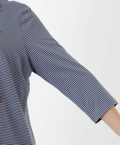 Leilian PLUS HOUSE / レリアンプラスハウス カットソー | 刺繍ボーダーカットソー | 詳細15