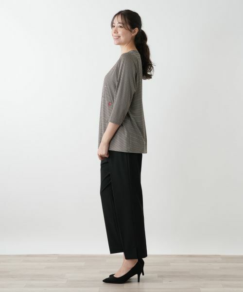 Leilian PLUS HOUSE / レリアンプラスハウス カットソー | 刺繍ボーダーカットソー | 詳細2