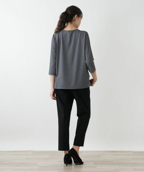 Leilian PLUS HOUSE / レリアンプラスハウス カットソー | 刺繍ボーダーカットソー | 詳細6