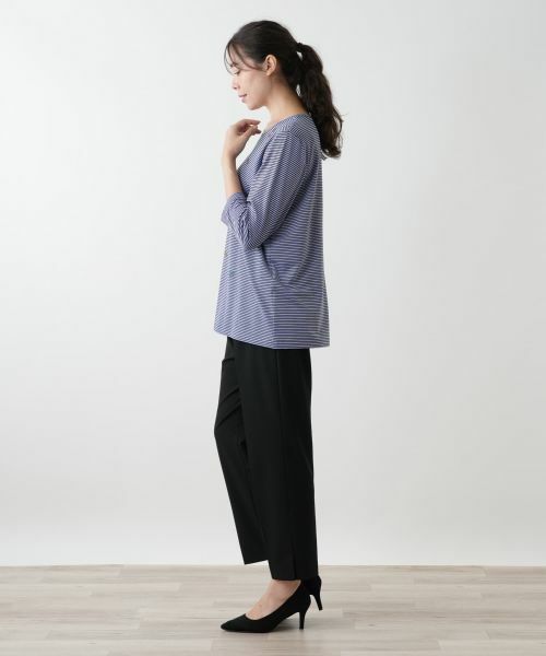 Leilian PLUS HOUSE / レリアンプラスハウス カットソー | 刺繍ボーダーカットソー | 詳細8