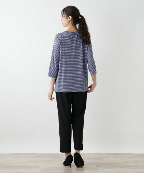 Leilian PLUS HOUSE / レリアンプラスハウス カットソー | 刺繍ボーダーカットソー | 詳細9