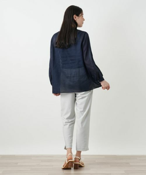 Leilian PLUS HOUSE / レリアンプラスハウス シャツ・ブラウス | スタンドカラーブラウス【Leilian WHITE LABEL】 | 詳細3