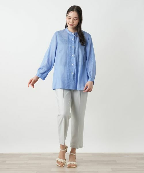 Leilian PLUS HOUSE / レリアンプラスハウス シャツ・ブラウス | スタンドカラーブラウス【Leilian WHITE LABEL】 | 詳細4