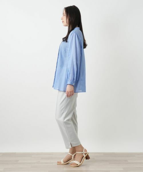 Leilian PLUS HOUSE / レリアンプラスハウス シャツ・ブラウス | スタンドカラーブラウス【Leilian WHITE LABEL】 | 詳細5