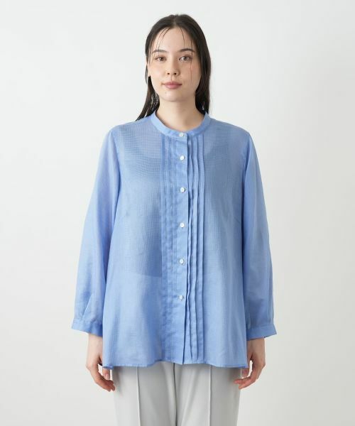 Leilian PLUS HOUSE / レリアンプラスハウス シャツ・ブラウス | スタンドカラーブラウス【Leilian WHITE LABEL】 | 詳細7