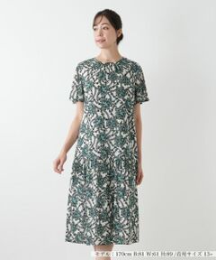 Leilian PLUS HOUSE / レリアンプラスハウス ドレス | プリントフレアワンピース