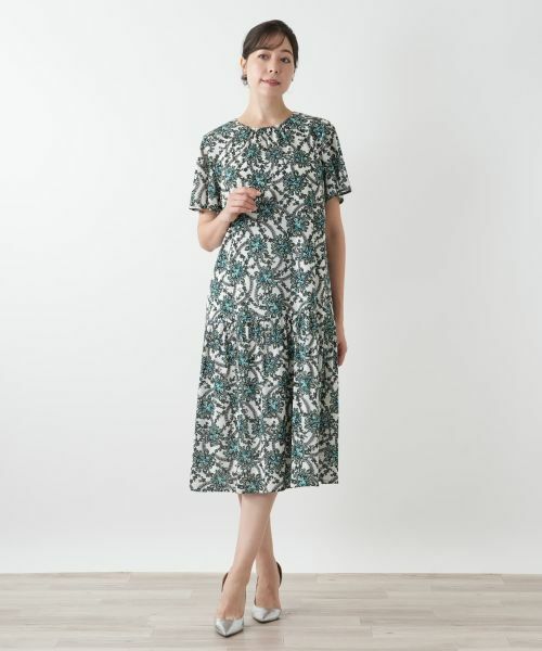 Leilian PLUS HOUSE / レリアンプラスハウス ドレス | プリントフレアワンピース | 詳細1