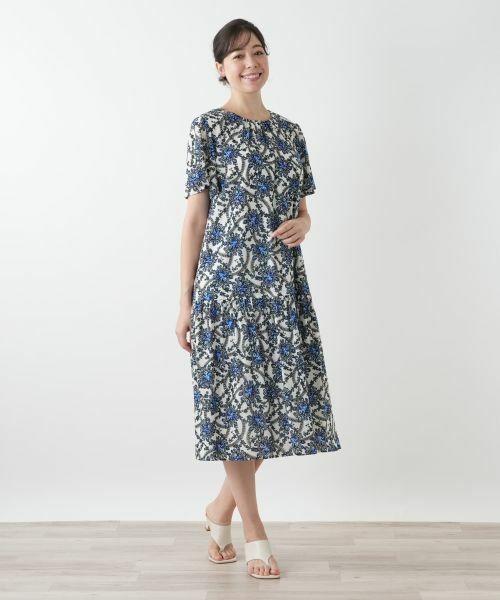 Leilian PLUS HOUSE / レリアンプラスハウス ドレス | プリントフレアワンピース | 詳細4