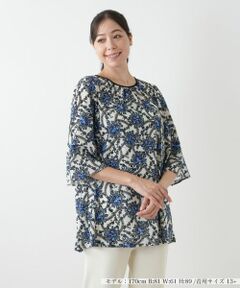 Leilian PLUS HOUSE / レリアンプラスハウス シャツ・ブラウス | プリントフレアブラウス