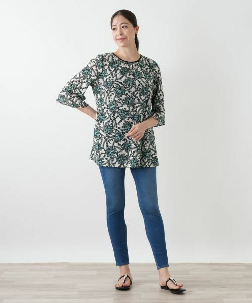 Leilian PLUS HOUSE / レリアンプラスハウス シャツ・ブラウス | プリントフレアブラウス | 詳細1