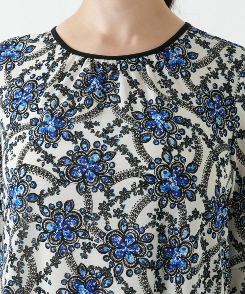 Leilian PLUS HOUSE / レリアンプラスハウス シャツ・ブラウス | プリントフレアブラウス | 詳細10