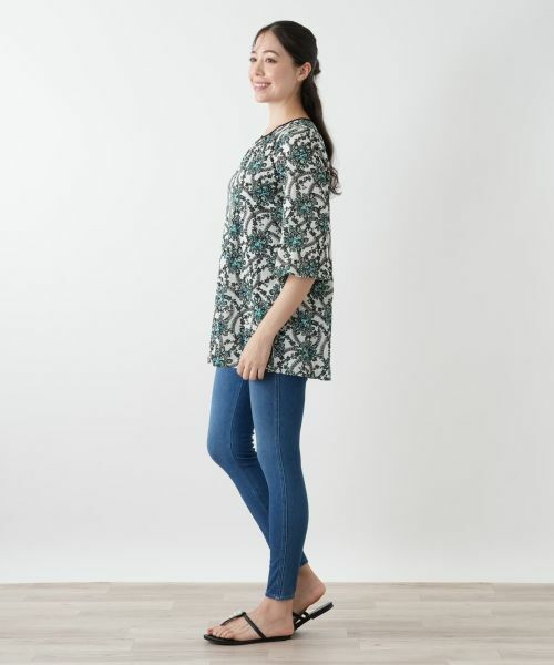 Leilian PLUS HOUSE / レリアンプラスハウス シャツ・ブラウス | プリントフレアブラウス | 詳細2