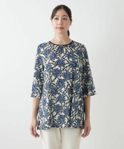 Leilian PLUS HOUSE / レリアンプラスハウス シャツ・ブラウス | プリントフレアブラウス | 詳細7