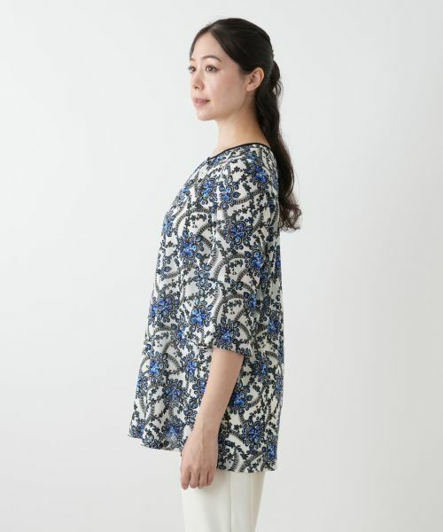 Leilian PLUS HOUSE / レリアンプラスハウス シャツ・ブラウス | プリントフレアブラウス | 詳細8