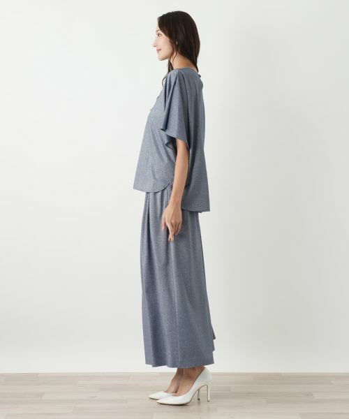 Leilian PLUS HOUSE / レリアンプラスハウス カットソー | ラメタックスリーブカットソー | 詳細2