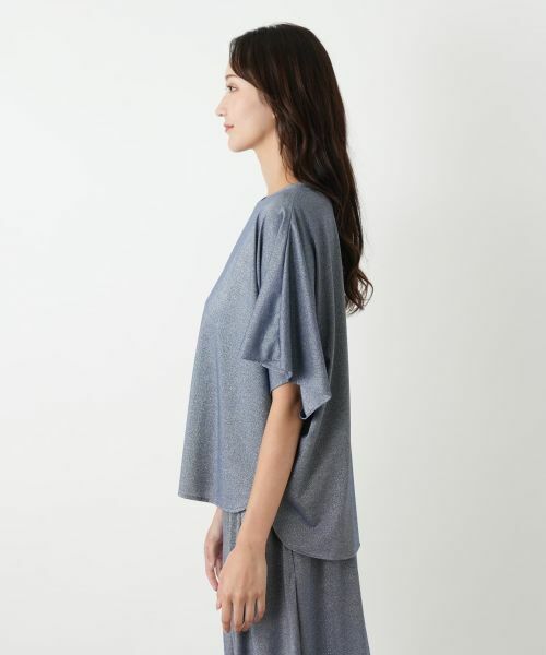Leilian PLUS HOUSE / レリアンプラスハウス カットソー | ラメタックスリーブカットソー | 詳細5