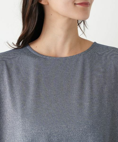 Leilian PLUS HOUSE / レリアンプラスハウス カットソー | ラメタックスリーブカットソー | 詳細7