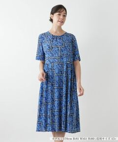 Leilian PLUS HOUSE / レリアンプラスハウス ドレス | フラワー柄フレアワンピース