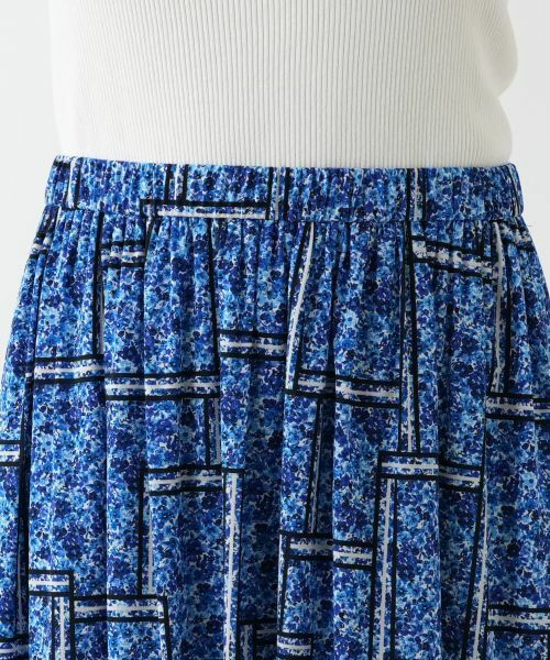 Leilian PLUS HOUSE / レリアンプラスハウス ミニ・ひざ丈スカート | フラワー柄フレアスカート | 詳細10