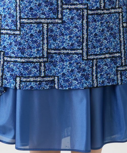 Leilian PLUS HOUSE / レリアンプラスハウス ミニ・ひざ丈スカート | フラワー柄フレアスカート | 詳細12