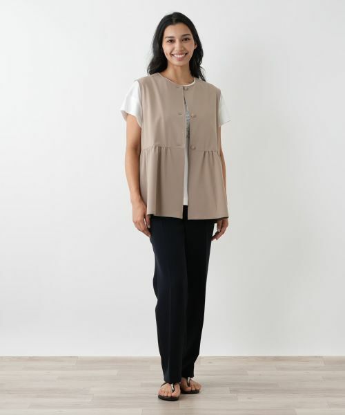 Leilian PLUS HOUSE / レリアンプラスハウス テーラードジャケット | フレアベスト | 詳細1