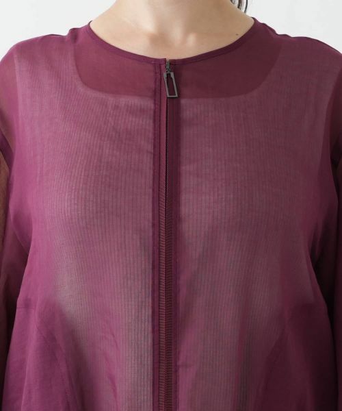 Leilian PLUS HOUSE / レリアンプラスハウス その他アウター | ノーカラーシアーブルゾン | 詳細10